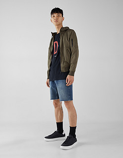  Bershka 巴适卡 01295551505 男士飞行员夹克 (卡其色、S)