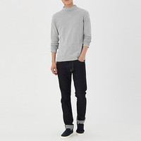 無印良品  無印良品 MUJI M6AB207 男士棉罗纹高领长袖T恤