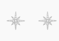 apm MONACO METEORITES系列 AE84190X 纯银镶晶钻流星耳钉