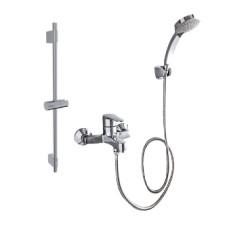 KOHLER 科勒 7686 雨悦可滑动花洒支架淋浴柱+72740 齐悦挂墙式浴缸龙头