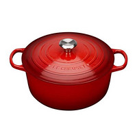 Le Creuset 酷彩 Signature铸铁圆形锅 24cm 樱桃红