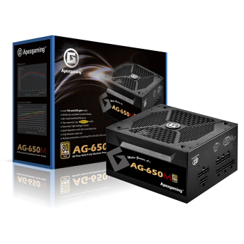  美国美商艾湃电竞 Apexgaming AG-650M 额定650W 全模组金牌 台式机电源