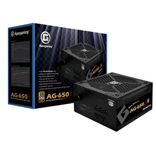 Apexgaming 艾湃电竞 AG-650S 额定650W 台式机电源（80PLUS金牌/半模组/日系电容/十年质保）