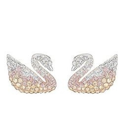 SWAROVSKI 施华洛世奇 5215037 渐变色 Swan 天鹅耳钉