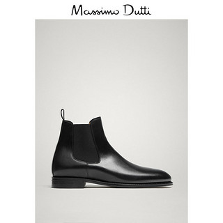 Massimo Dutti 限量版固特异 17807322800 男士切尔西皮靴