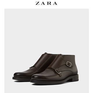 ZARA 15054302100 男士双搭扣孟克皮靴