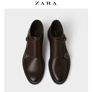 ZARA 15054302100 男士双搭扣孟克皮靴