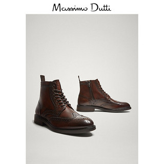 Massimo Dutti 17004322709 男士复古雕花短靴