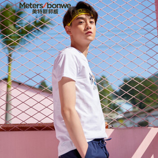 Meters bonwe 美特斯邦威 661327 男士卡通印花短袖T恤