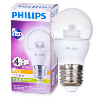 PHILIPS 飞利浦 LED球泡 E27大口 黄光  4.5W