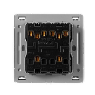 商品德力西(delixi)开关插座面板 四联四开单控开关 拉丝珠光白