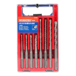 WORKPRO 万克宝 W124025N 8件套电锤钻头套装 建工钻头