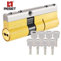 锐赛特(RESET)RST-092 全铜叶片双面C级锁芯防盗门锁芯超b级防暴力防锡纸防卡片锁芯 80MM 32.5+47.5