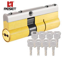 锐赛特（RESET）RST-092 全铜叶片双面C级锁芯防盗门锁芯超b级防暴力防锡纸防卡片锁芯 80MM 32.5+47.5