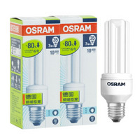 OSRAM 欧司朗 6500K 标准型节能灯 E27大口 2700K 7W*2只