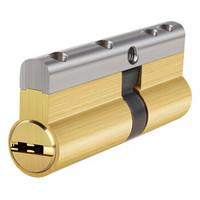 Fly.Globe）C级锁芯 防盗门锁芯防暴力防锡纸黄铜锁芯 配8把钥匙 H(37.5+52.5)