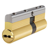 飞球 Fly.Globe）C级锁芯 防盗门锁芯防暴力防锡纸黄铜锁芯 配8把钥匙 H(32.5+42.5)