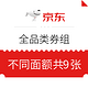 优惠券码：京东商城全品类券（两组，不同面额共9张）