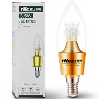 -lighting 雷士照明 NVC Lighting  Lighting照明 LED尖泡 E14小口 黄光金色 3.5W*5支