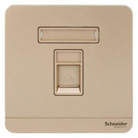 Schneider Electric 施耐德电气 AvatarOn绎尚系列 E8331RJS5_WG_C1 单联超五类电脑插座 薄暮金色