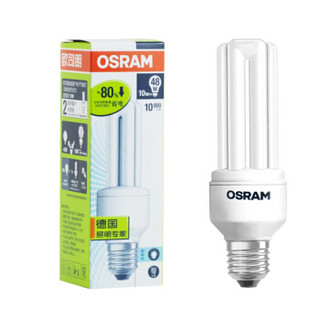 OSRAM 欧司朗 6500K 标准型节能灯 E27大口 2700K  10W*2支