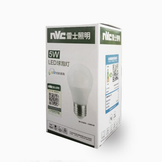 nvc-lighting 雷士照明 光彩系列LED球泡 E27大口 暖白光 5W*5支