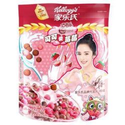 家乐氏 Kellogg’s杨幂同款 可可爱莓莓 可可草莓味可可球 即食谷物早餐 450g *10件