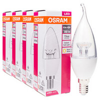 OSRAM 欧司朗 LED烛泡拉尾灯 E14小口 暖白色 4.5W*4支