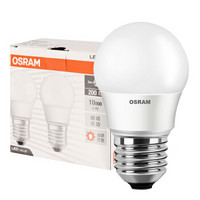 OSRAM 欧司朗 LED磨砂球泡 E27大口 黄光 3W 两只装