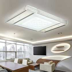 雷士照明（NVC）北欧灯具客厅灯led吸顶灯卧室灯 现代时尚风创意极简设计三色分控长方形128W