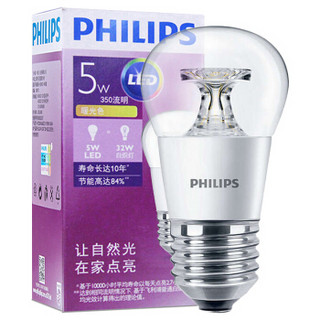 PHILIPS 飞利浦 LED球泡 E27大口 黄光 5W*10支