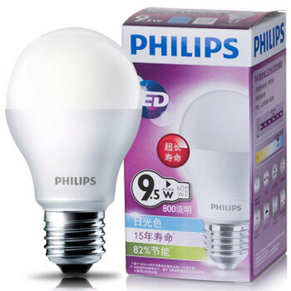 PHILIPS 飞利浦 LED球泡 E27大口 日光色 9.5W