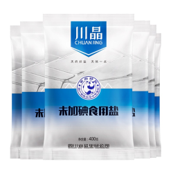 川晶 未加碘食用盐 400g*6袋