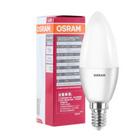 OSRAM 欧司朗 LED磨砂烛泡 E14小口 暖白色 4.5W