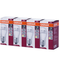 OSRAM 欧司朗 LED透明球泡 E27大口 暖白色 4.5W*4支