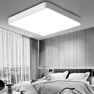 雷士照明（NVC）北欧led吸顶灯客厅灯卧室灯 现代时尚简约风灯具智能无极调光正方形白色40W