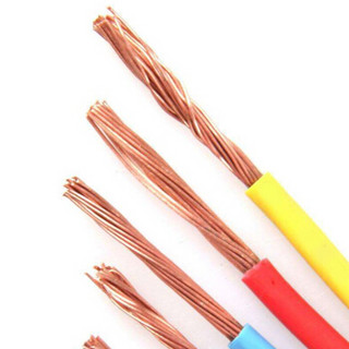 DELIXI 德力西 电线电缆 BVR2.5平方 单芯多股铜线 家装家用铜芯电线 100米 红色火线