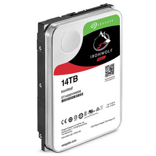 SEAGATE 希捷 酷狼IronWolf系列 3.5英寸NAS硬盘 14TB 256MB(7200rpm、PMR+TDMR)ST14000VN0008