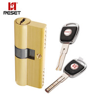 锐赛特 （ RESET ）RST-153全铜凹凸子母珠技术+C级叶片 双技术一体锁芯 超C级防盗门锁芯 90MM 32.5+57.5