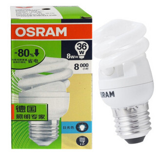 OSRAM 欧司朗 迷你螺旋节能灯 E27大口 6500K 8W