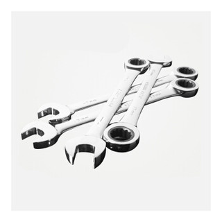 世达 SATA 43225 全抛光两用快板 开口梅花两用扳手 棘轮扳手41mm