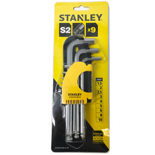 STANLEY 史丹利 9件套公制长球头内六角扳手1.5-10mm STMT94162-8-23