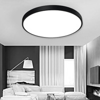 雷士 NVC   Lighting照明北欧led吸顶灯客厅灯卧室灯 现代时尚简约风灯具智能无极调光圆形黑色20W