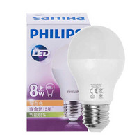 PHILIPS 飞利浦 LED球泡 E27大口 暖白色  8W