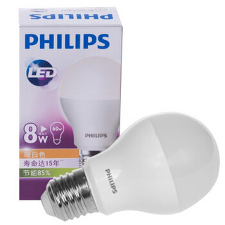 PHILIPS 飞利浦 LED球泡 E27大口 暖白色  8W