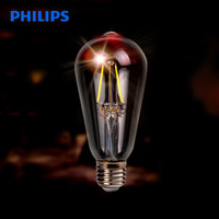 飞利浦（PHILIPS） LED灯泡 复古暖白光家用照明球泡 吊灯台灯用2017上新 4W复古吊钟泡大螺口E27