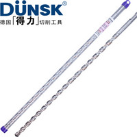 得力（DUNSK）进口坑钻 电锤钻头 四坑两刃钻嘴 10x350x410mm 圆柄两坑两槽冲击穿墙钻咀