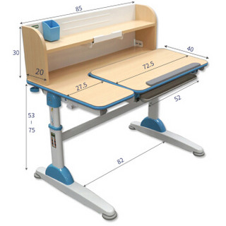 生活诚品 儿童书桌 儿童学习桌椅套装 可升降书桌 学生写字桌 ME352（配AU806）套装蓝色 台湾生产椅子