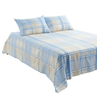 大朴（DAPU）床单家纺 精梳纯棉斜纹印花床单 双人被单 单件 蓝色畅想 1.5米床 230*240cm