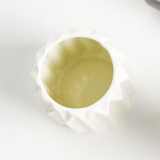 佳佰 陶瓷花瓶 现代简约 客厅餐桌茶几装饰品工艺品花器 11cm高 奶白色 小号